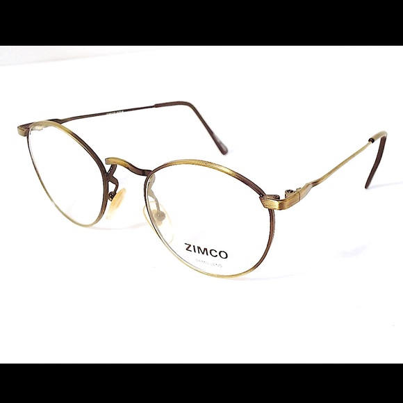 ZIMCO Vintage Eyeglasses Frame London 49-19-140 Antique Gold NOS - Picture 1 of 3